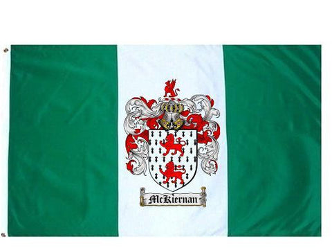 Mckiernan family crest coat of arms flag