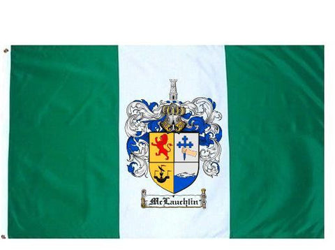 Mclauchlin family crest coat of arms flag