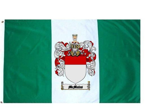 Mcmains family crest coat of arms flag