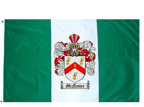 Mcnamee family crest coat of arms flag