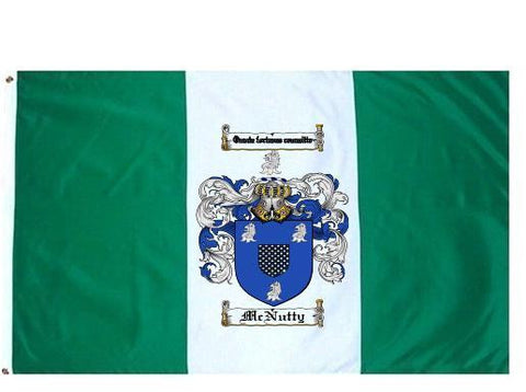 Mcnutty family crest coat of arms flag