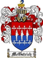 Mcostrich coat of arms family crest download