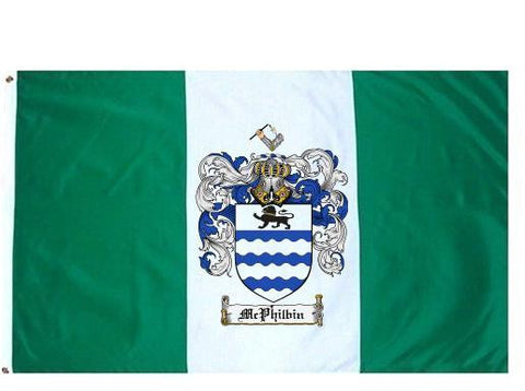 Mcphilbin family crest coat of arms flag