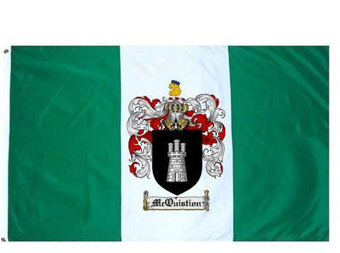 Mcquistion family crest coat of arms flag
