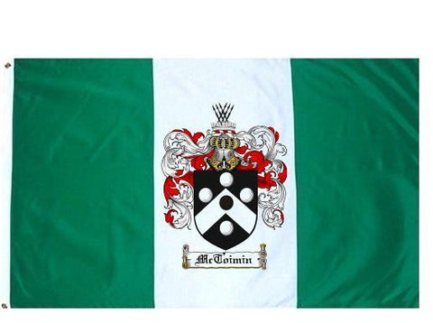 Mctoimin family crest coat of arms flag