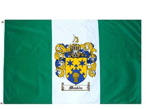 Meakin family crest coat of arms flag
