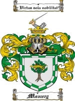 Meany coat of arms family crest download