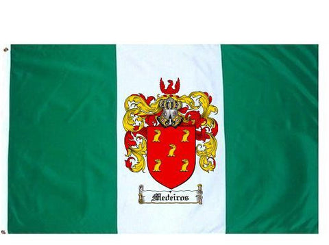 Medeiros family crest coat of arms flag