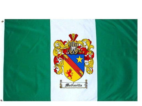 Mediavilla family crest coat of arms flag