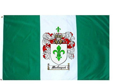 Medleycot family crest coat of arms flag