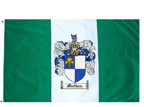 Meethem family crest coat of arms flag