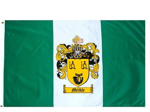 Meikle family crest coat of arms flag