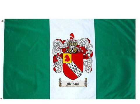 Melbank family crest coat of arms flag