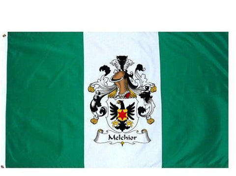 Melchior family crest coat of arms flag