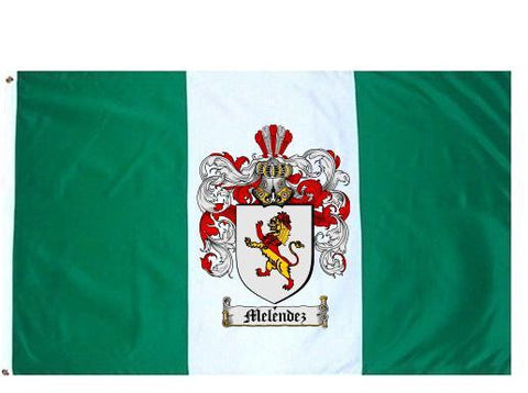 Melendez family crest coat of arms flag