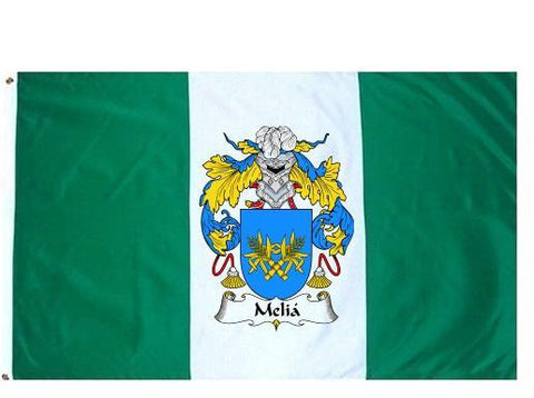 Melia family crest coat of arms flag