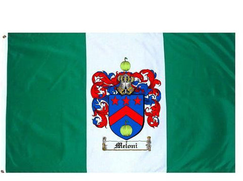 Meloni family crest coat of arms flag