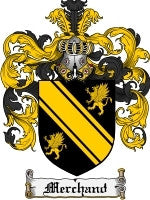 Merchand family crest coat of arms emailed to you within 24 hours ...