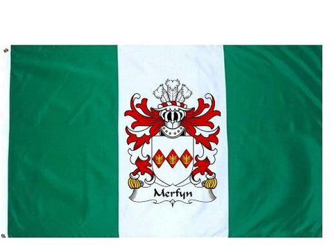 Merfyn family crest coat of arms flag