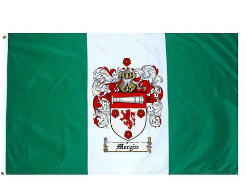 Mergin family crest coat of arms flag