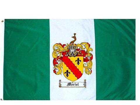 Meriel family crest coat of arms flag