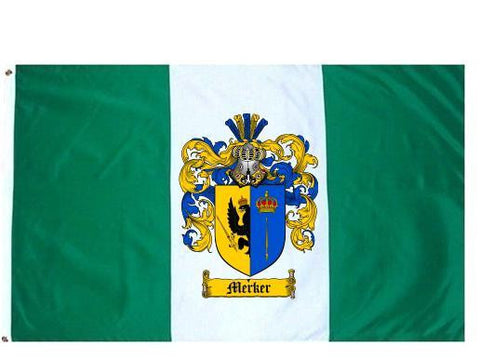 Merker family crest coat of arms flag