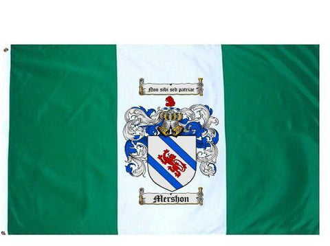Mershon family crest coat of arms flag