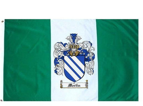 Mertin family crest coat of arms flag