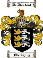 Mervyng coat of arms family crest download