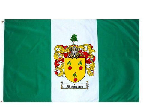 Messervy family crest coat of arms flag