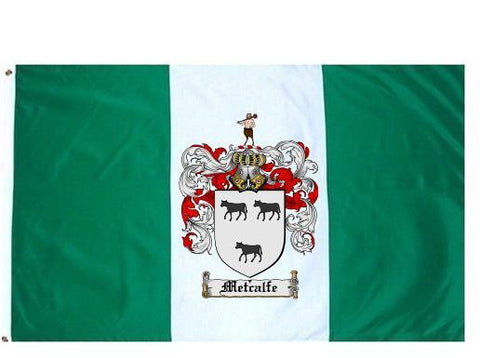 Metcalfe family crest coat of arms flag