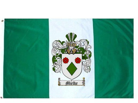Mielke family crest coat of arms flag