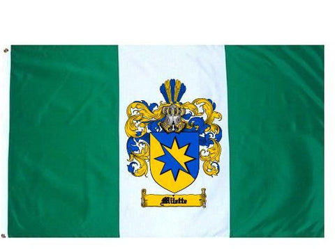 Milette family crest coat of arms flag