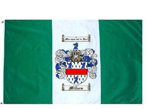 Millers family crest coat of arms flag