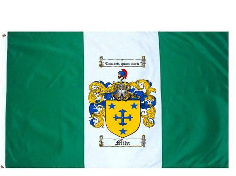 Miln family crest coat of arms flag