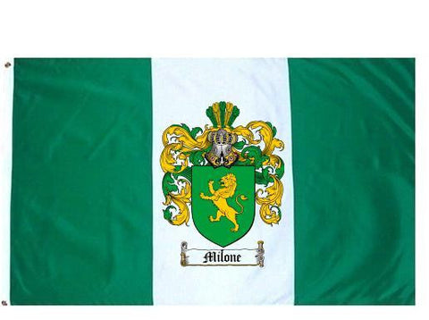 Milone family crest coat of arms flag