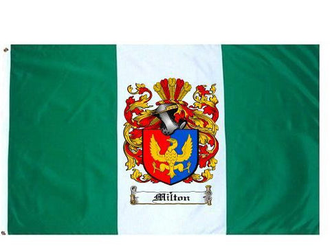 Milton family crest coat of arms flag