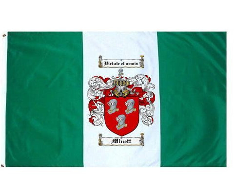 Minett family crest coat of arms flag