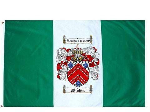 Minkin family crest coat of arms flag