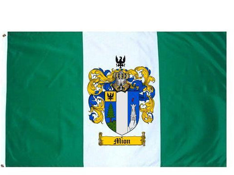 Mion family crest coat of arms flag