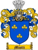 Miotti coat of arms family crest download