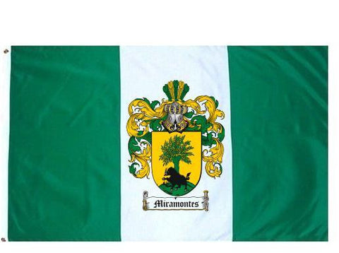 Miramontes family crest coat of arms flag
