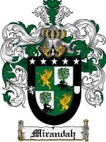 Mirandah coat of arms family crest download