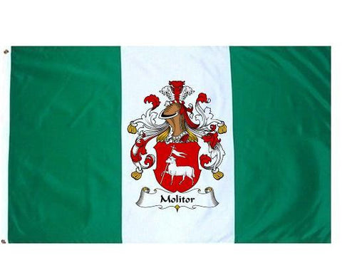 Molitor family crest coat of arms flag