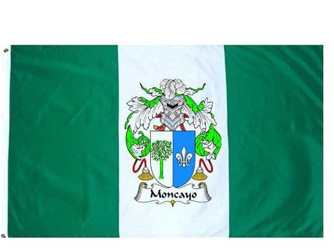 Moncayo family crest coat of arms flag