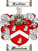Monckes coat of arms family crest download