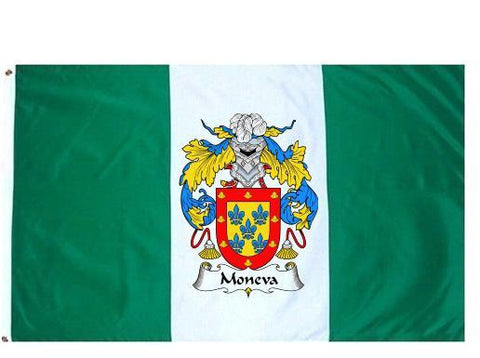 Moneva family crest coat of arms flag