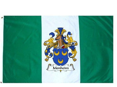 Monheim family crest coat of arms flag