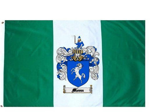 Monn family crest coat of arms flag