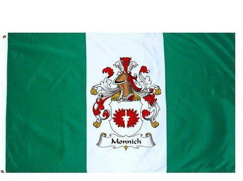 Monnich family crest coat of arms flag